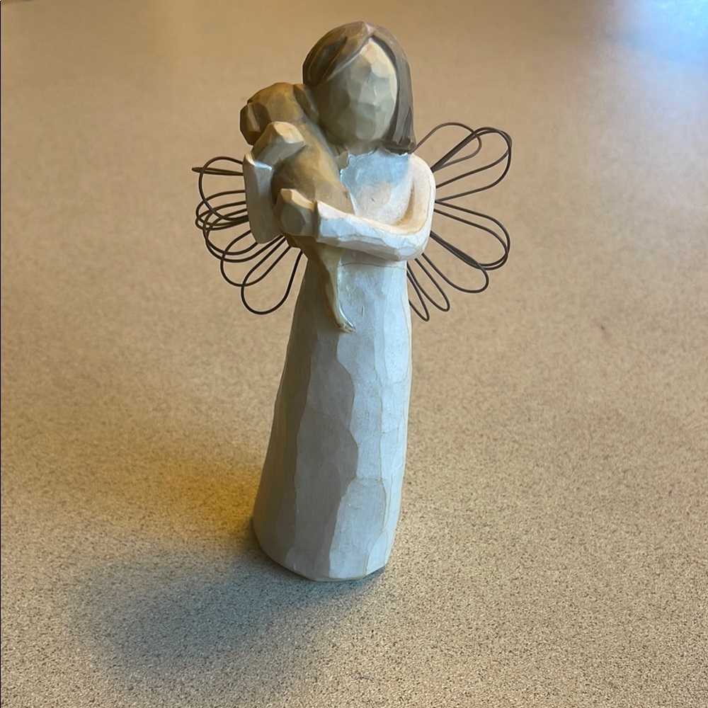 Willow Tree Angel with Child Figurine - Cream and Brown